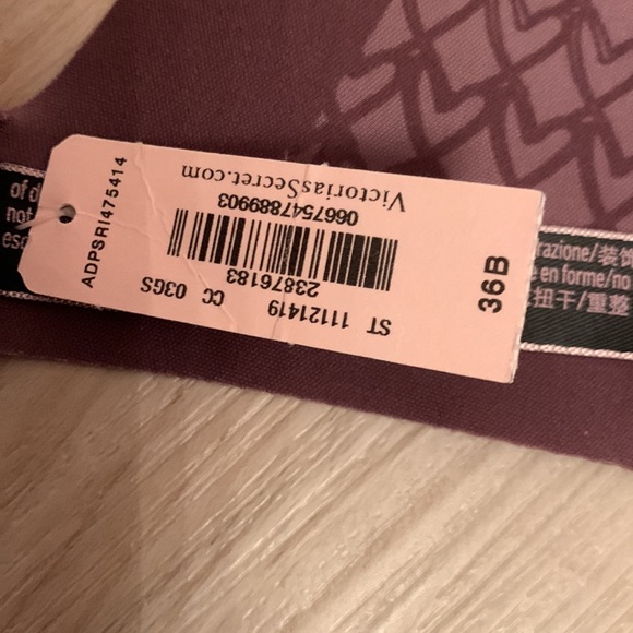 Victoria Secret mauve push up NWT 36B - Picture 9 of 13